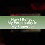 How I Reflect My Personality in My Showreel