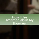How I Use Testimonials in My Showreel