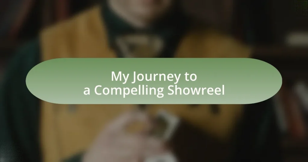 My Journey to a Compelling Showreel