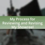 My Process for Reviewing and Revising My Showreel