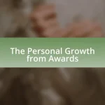 The Personal Growth from Awards