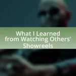 What I Learned from Watching Others’ Showreels