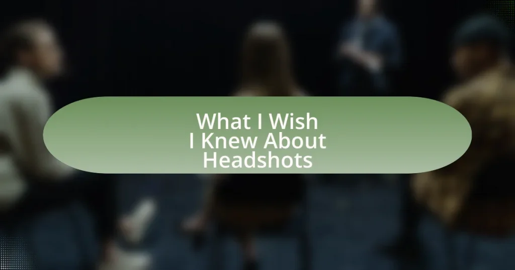 What I Wish I Knew About Headshots